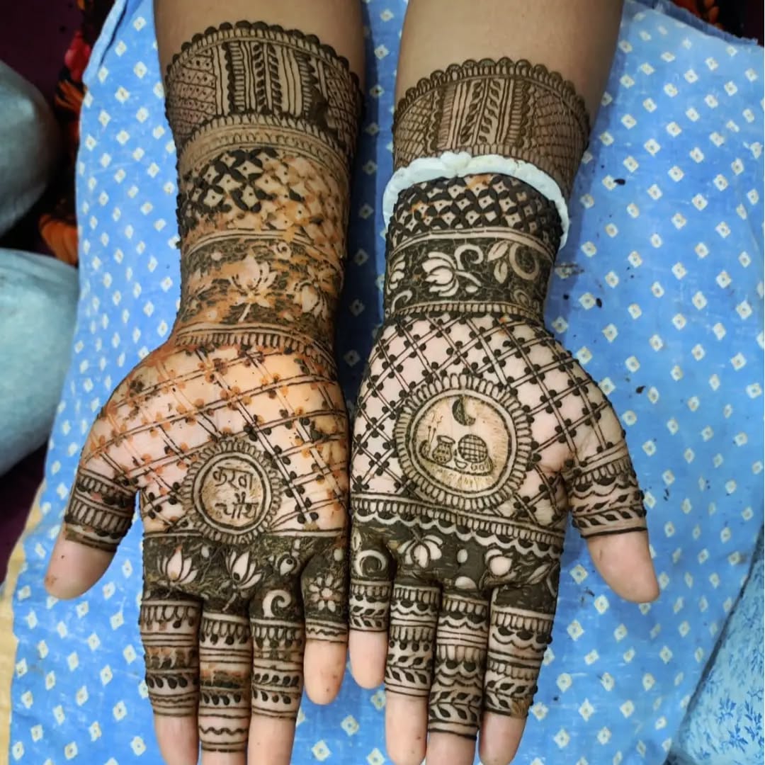 Bridal Mehndi Design in Kota by Sakshi Mehndi Art